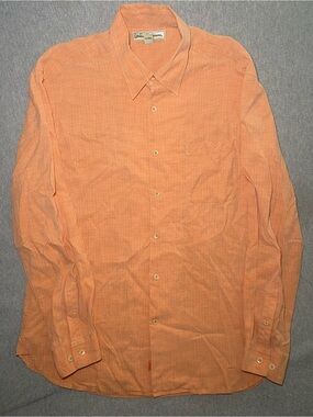Tommy Bahama Mens Large Orange Long Sleeve Button Up